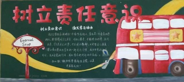 树立责任意识黑板报图片