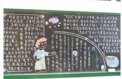 万圣节黑板报图片