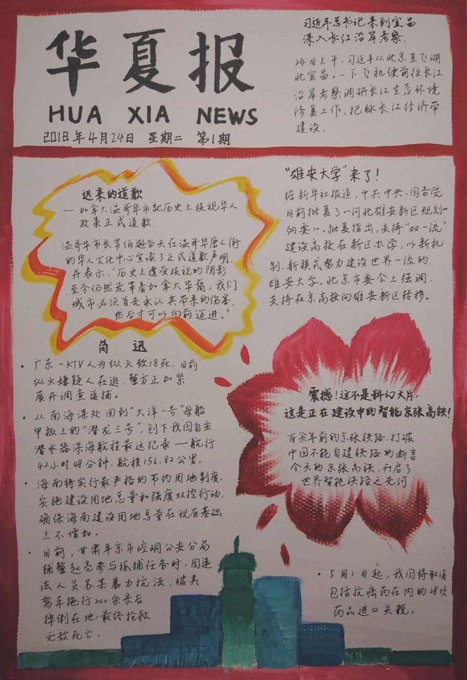 班级报刊手抄版 班级报刊手抄版