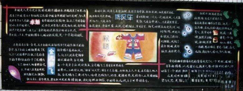 大学生优秀黑板报设计作品：季风车