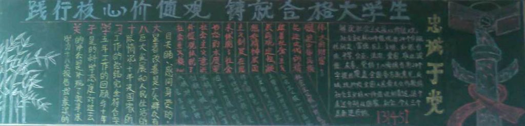 社会主义核心价值观黑板报