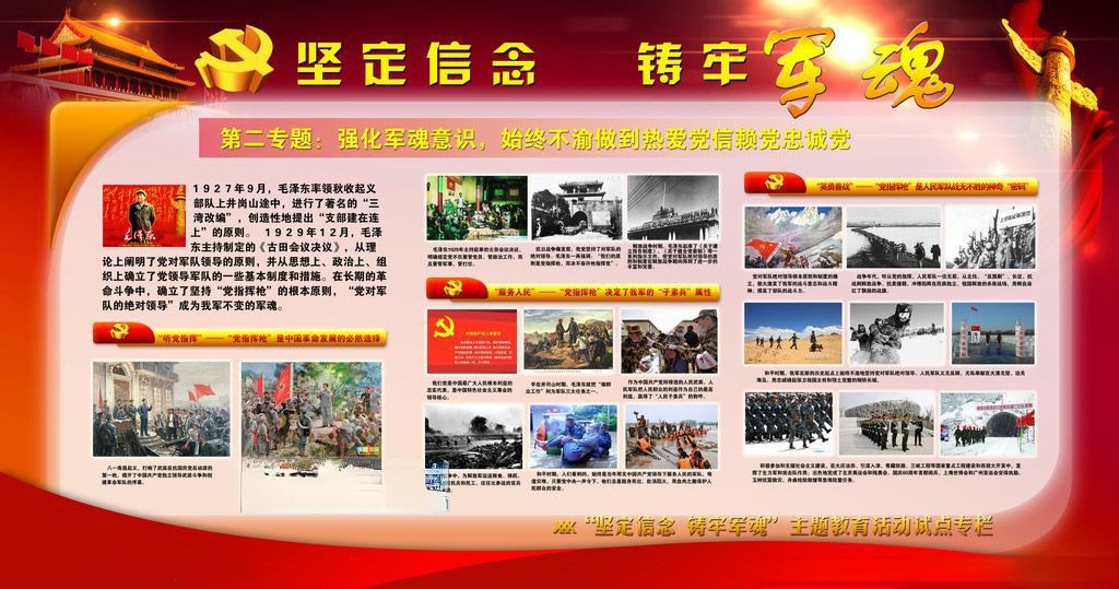 坚定信念铸牢军魂板报图片
