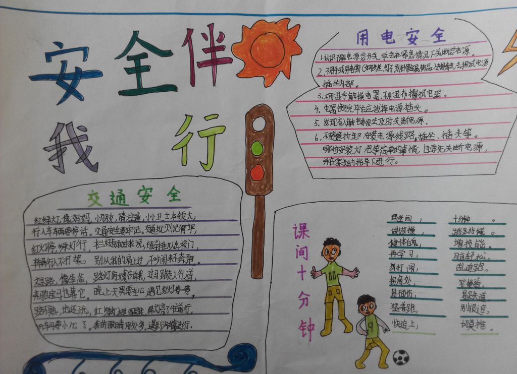 自我保护手抄报图片大全
