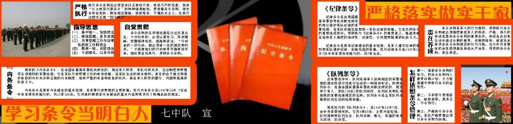 部队条令条例学习板报