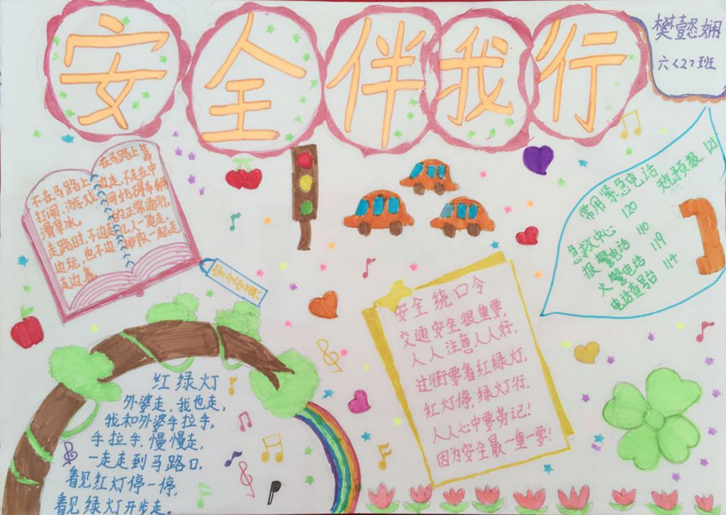 安全手抄报一等奖作品