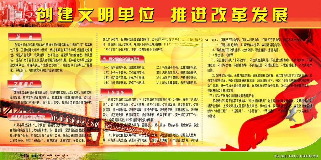 创建全国文明单位板报大全