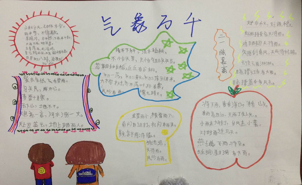 气象万千手抄报