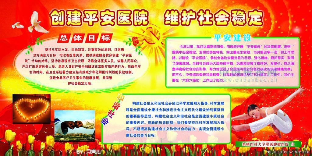 创建平安医院板报图片
