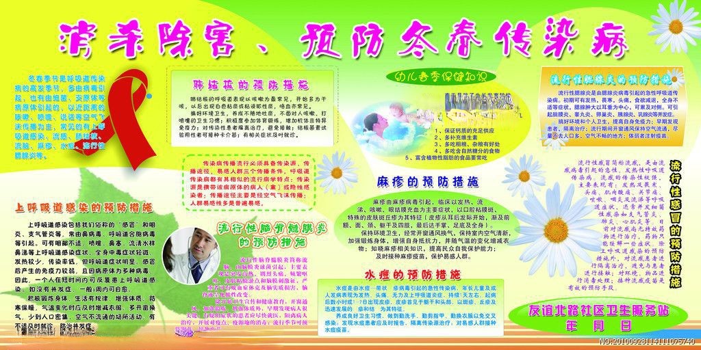 预防冬春传染病板报图片 预防冬春传染病板报图片