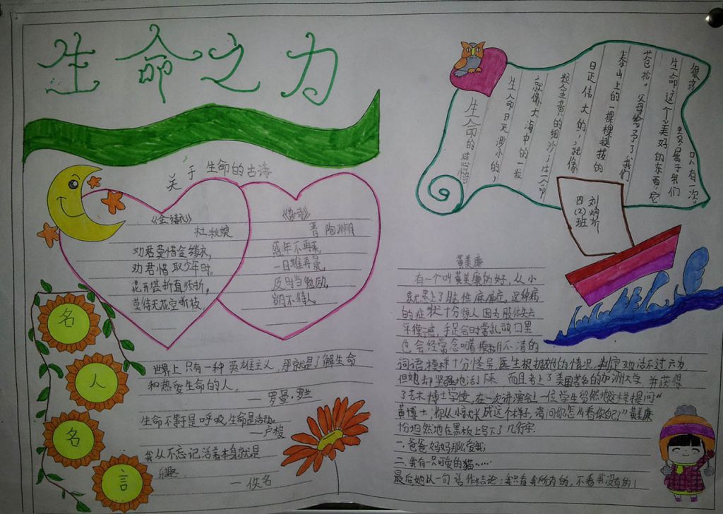 感恩生命手抄报大全
