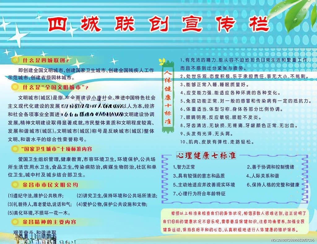 四城联创板报图片