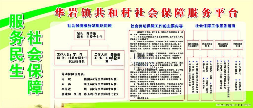 社会保障宣传板报