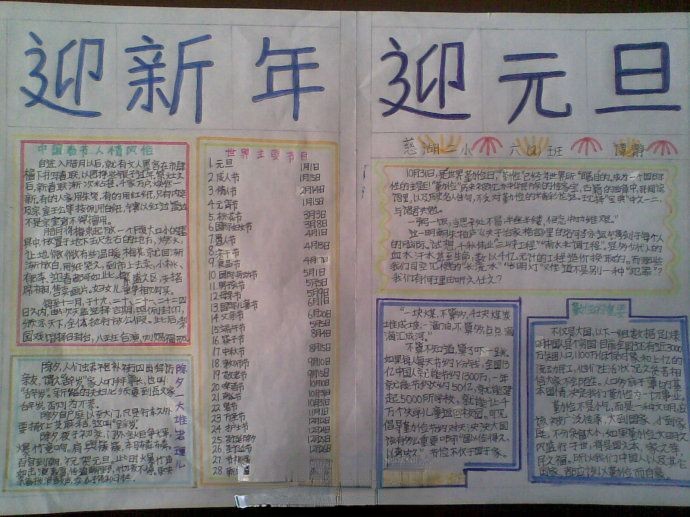新年新气象手抄报大全