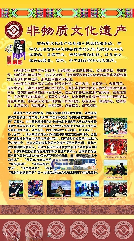 非物质文化遗产板报