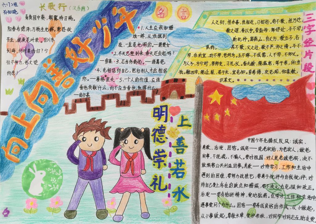 向上向善好少年手抄报