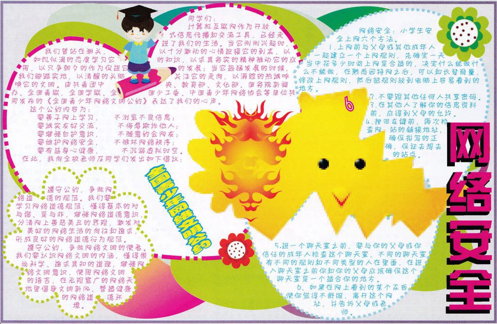 网络安全电子手抄报-精美作品 网络安全电子手抄报-精美作品