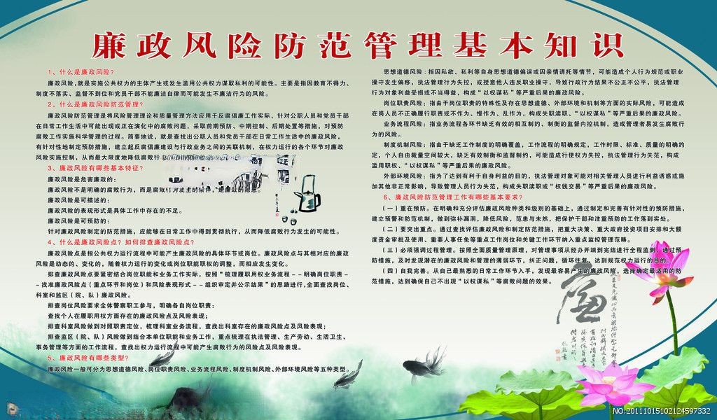 廉政风险防范管理板报图片