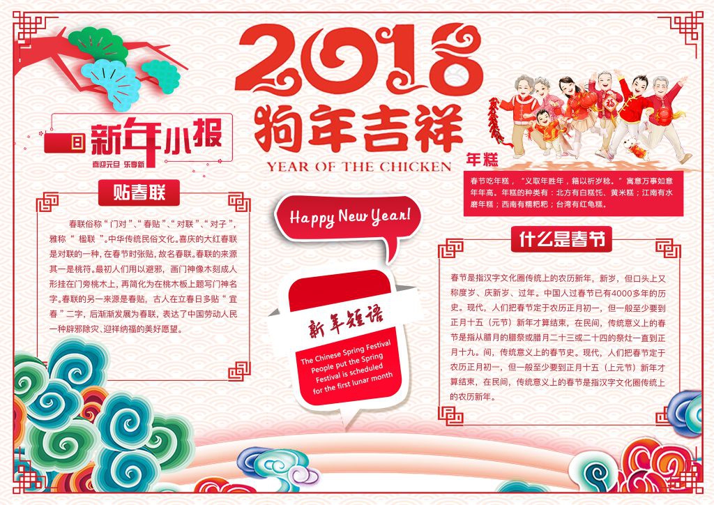 2022狗年新年小报图片