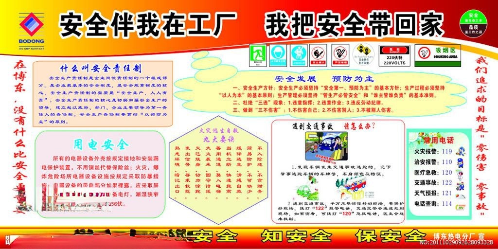 工厂安全教育板报设计图