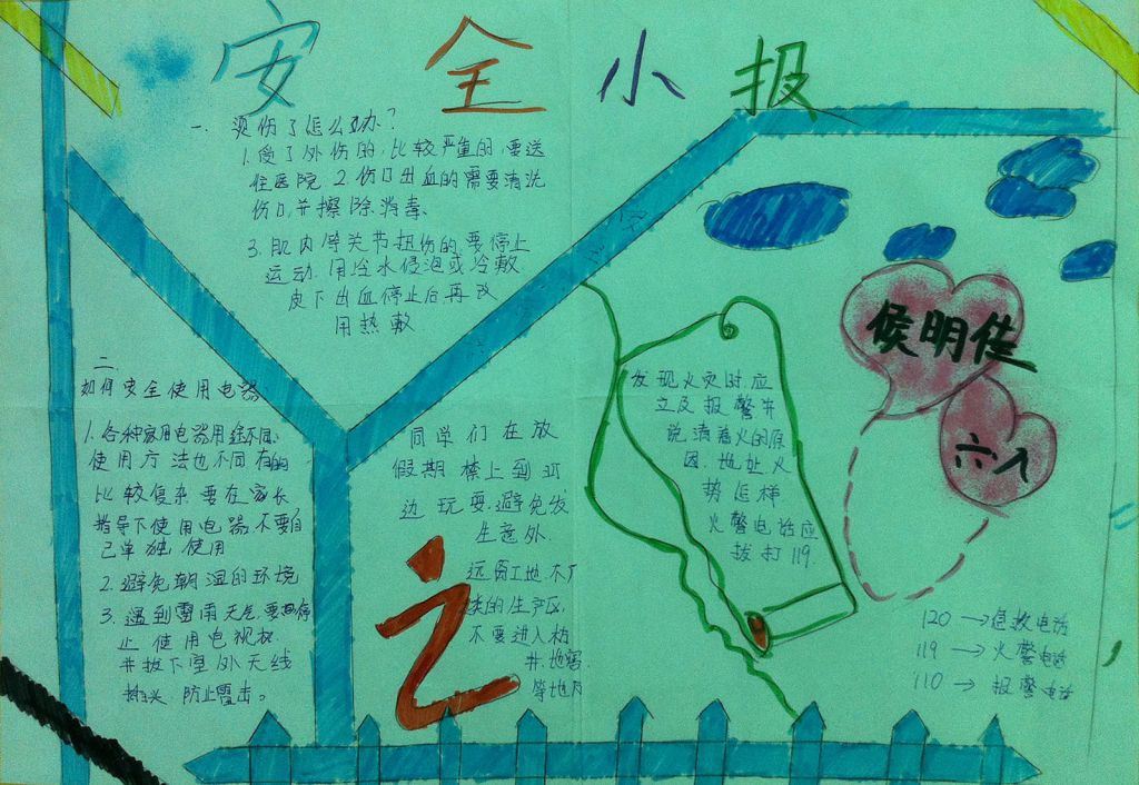 安全在我心平安伴我行手抄报