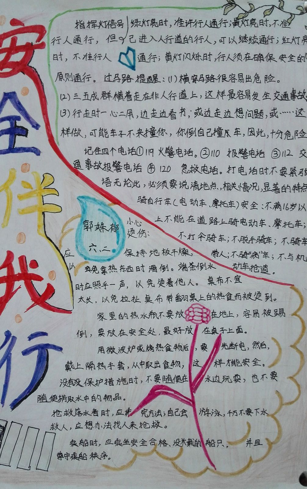 2022安全手抄报图片大全