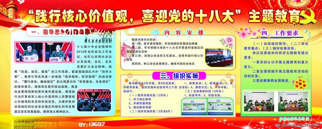 迎党的十八大的墙报