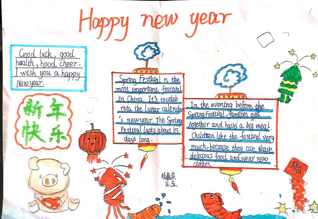 2022春节英语手抄报