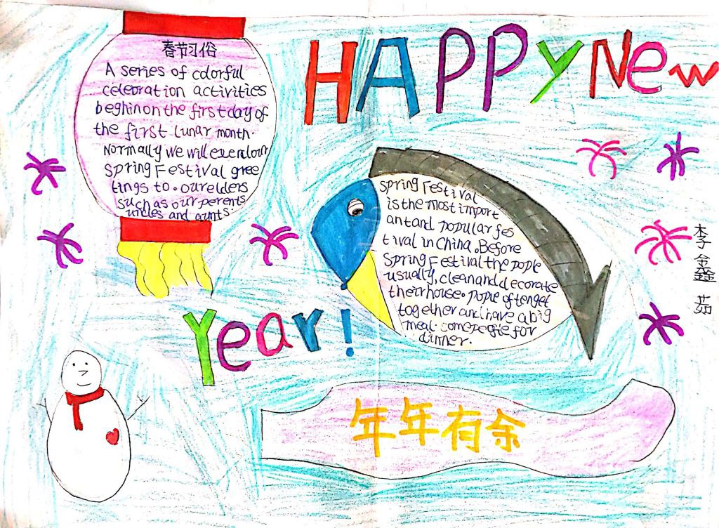 2022春节英语手抄报