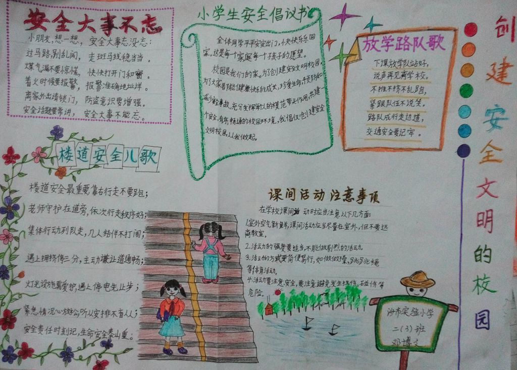 优秀校园安全手抄报大全