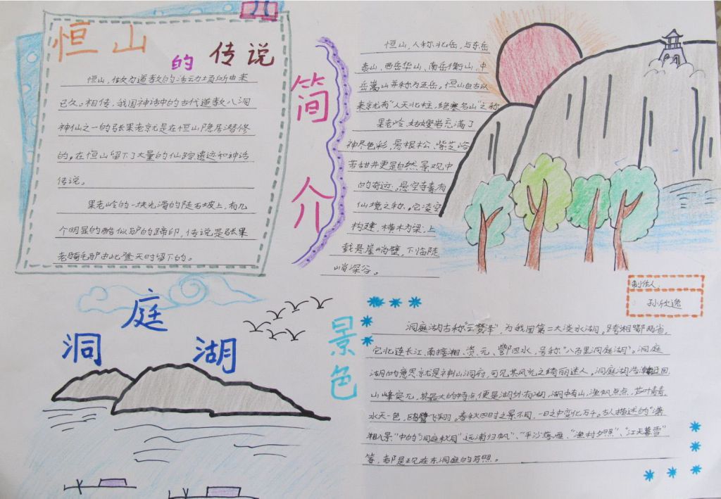 走进洞庭湖手抄报