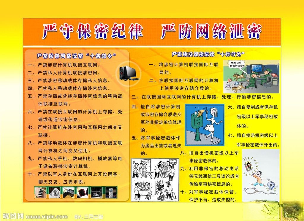 保密板报-严守保密纪律 严防网络泄密