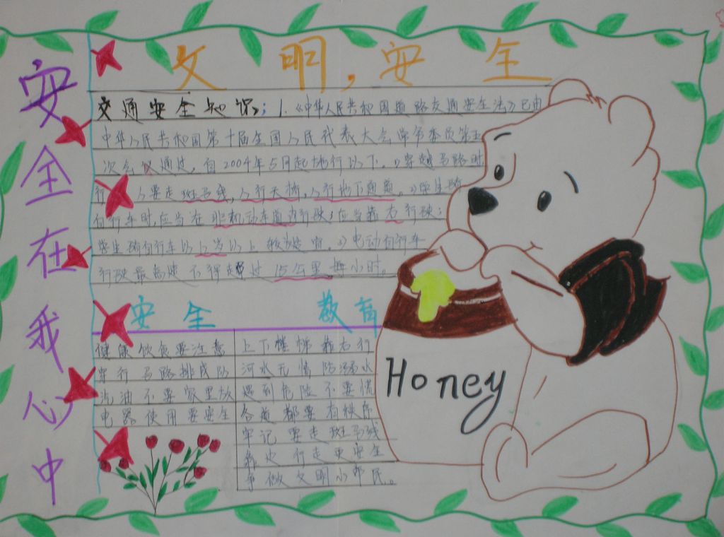 安全知识在身边手抄报