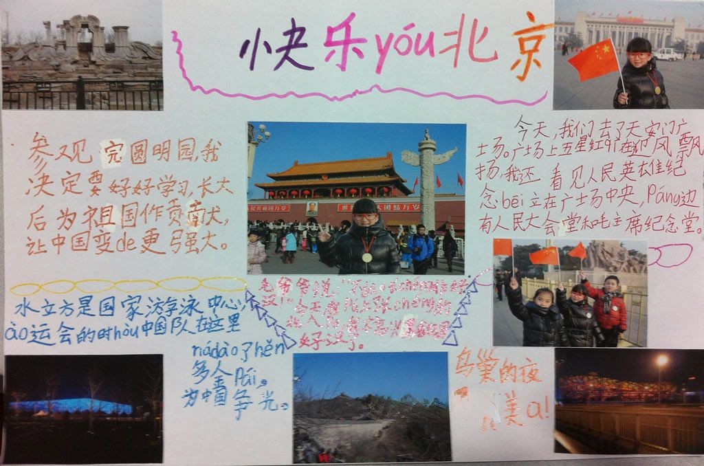 快乐游北京手抄报