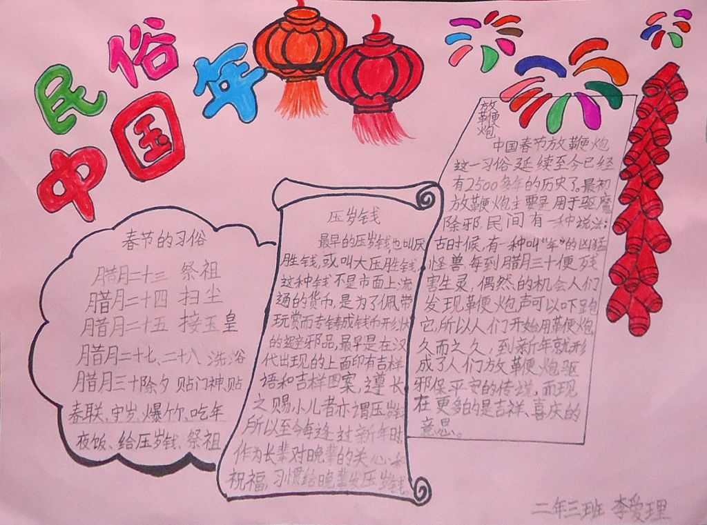 民俗中国年手抄报
