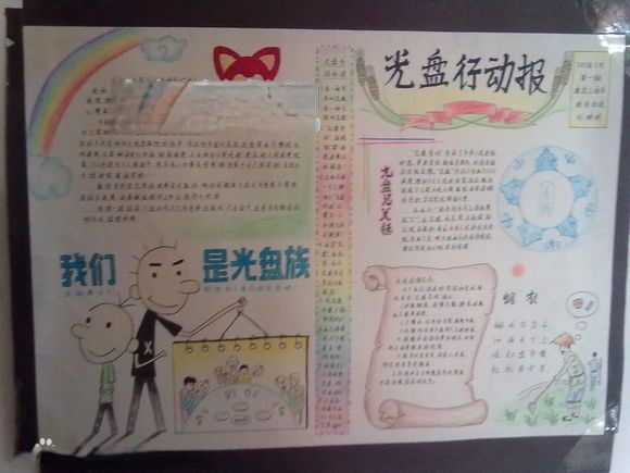 光盘行动手抄报图片 光盘行动手抄报图片