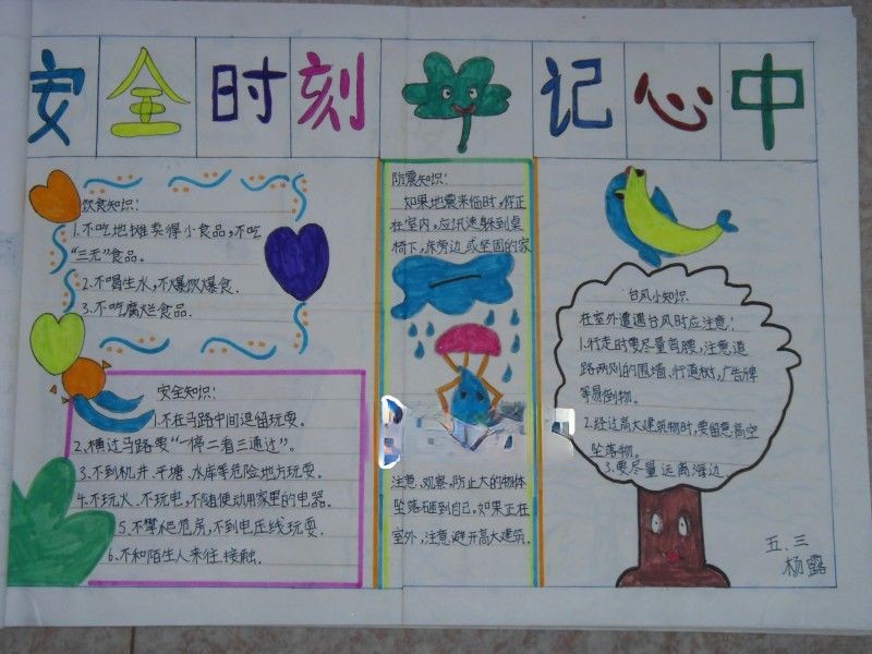 安全生产知识手抄报
