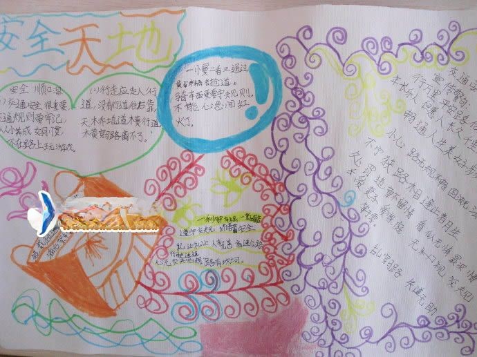 四月安全手抄报