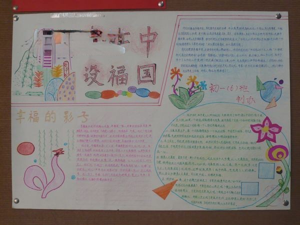 幸福中国年手抄报