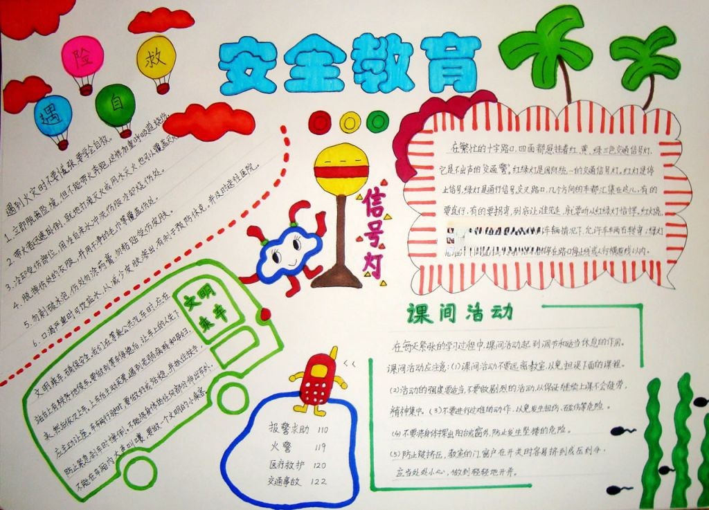 遇险自救手抄报图片 遇险自救手抄报图片