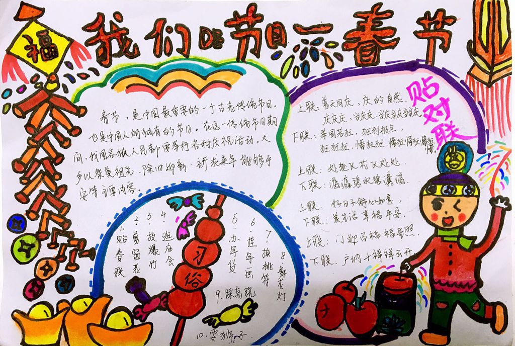 2022猴年春节手抄报