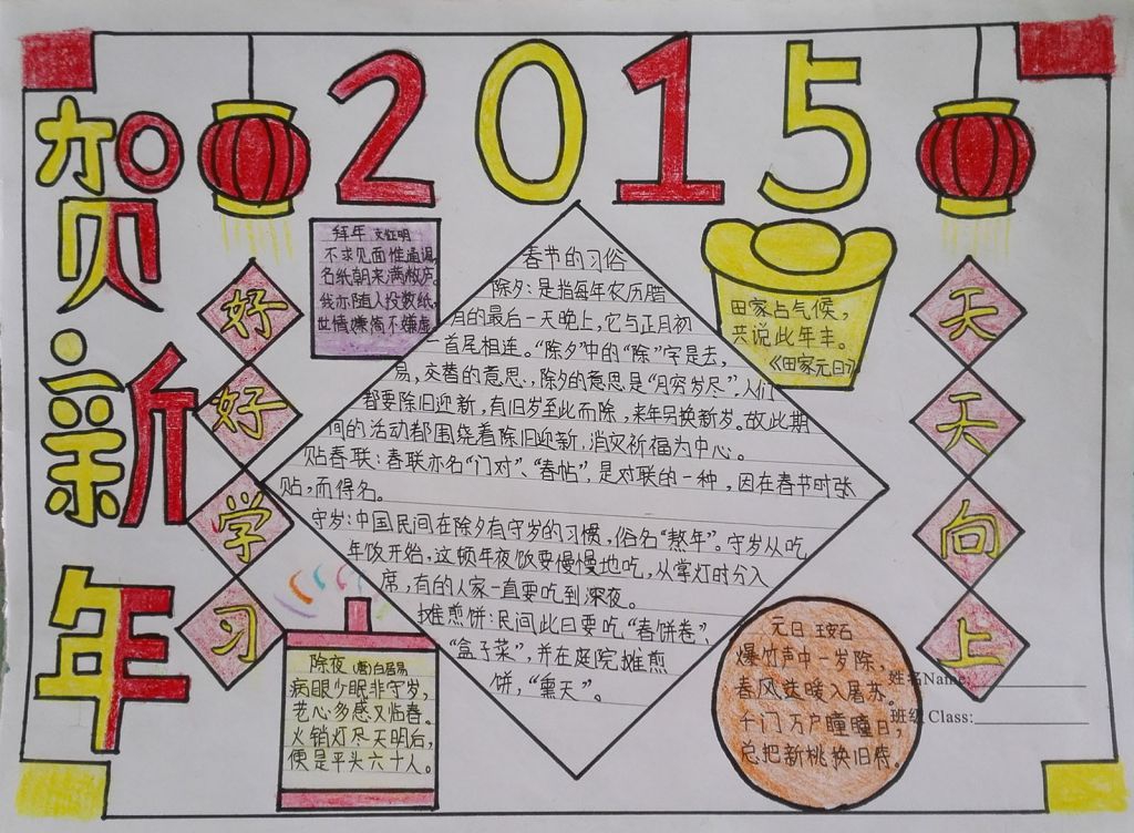 2022羊年大吉手抄报图片