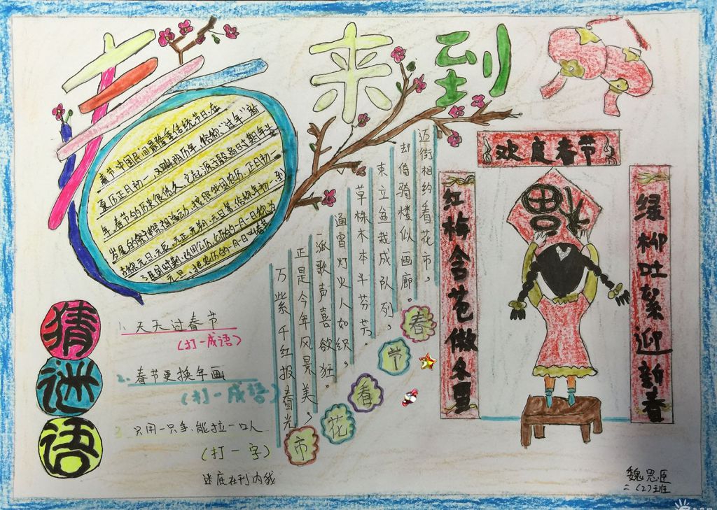 猴年春节手抄报大全