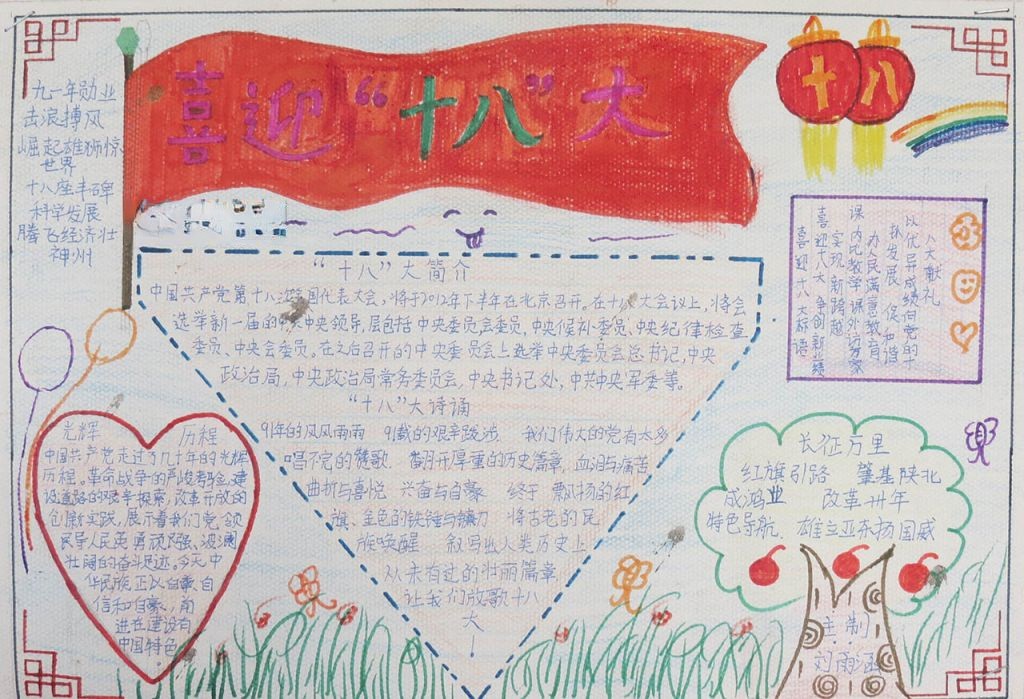 贯彻十八大手抄报图片