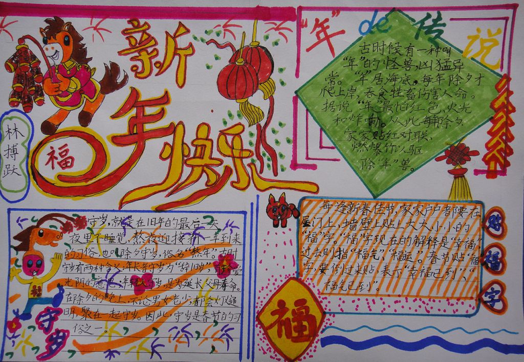 2022春节手抄报图片大全 2022春节手抄报图片大全