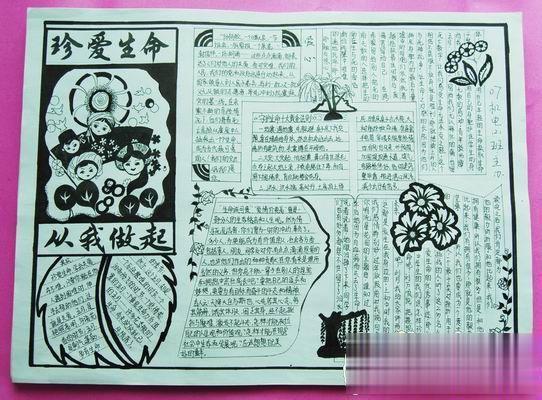 珍爱生命从我做起手抄报欣赏