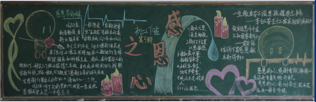 感恩教育黑板报图片大全
