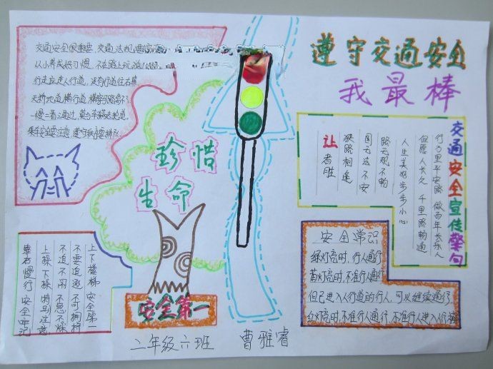 优秀获奖交通手抄报