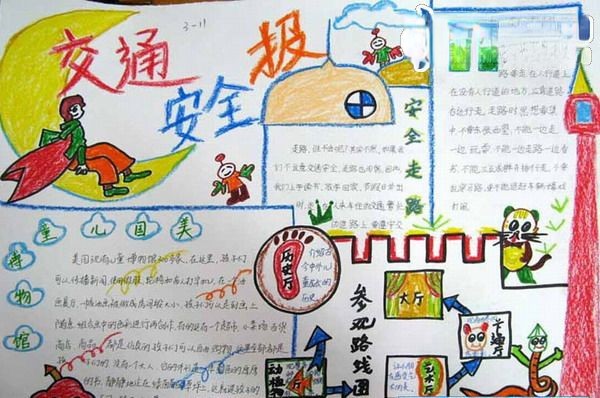 行车安全手抄报版面设计图
