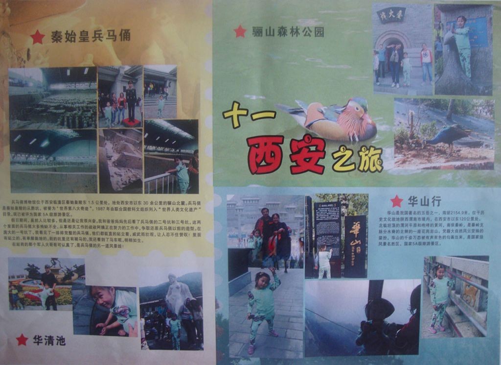 十一西安之旅手抄报 十一西安之旅手抄报