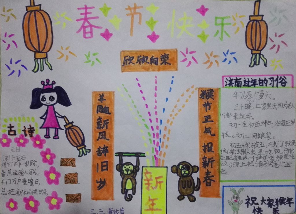 2022欢乐中国年手抄报